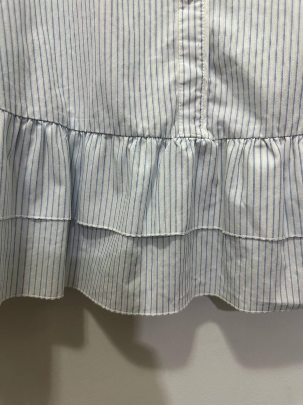 Madewell X Karen Walker Striped Ruffle Annie Shirt Sz M - Picture 6 of 9